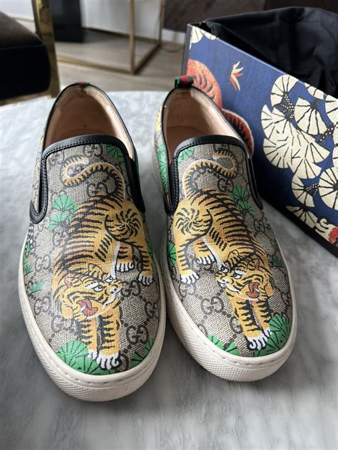 gucci bengal tiger sneakers|gucci slip on bengal tiger.